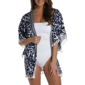 La Blanca Changing Tides
NWT Kimono Swimsuit Cover-Up Indigo/White